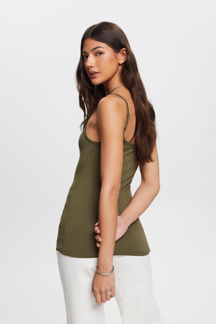Camisole i jersey, KHAKI GREEN, detail image number 3