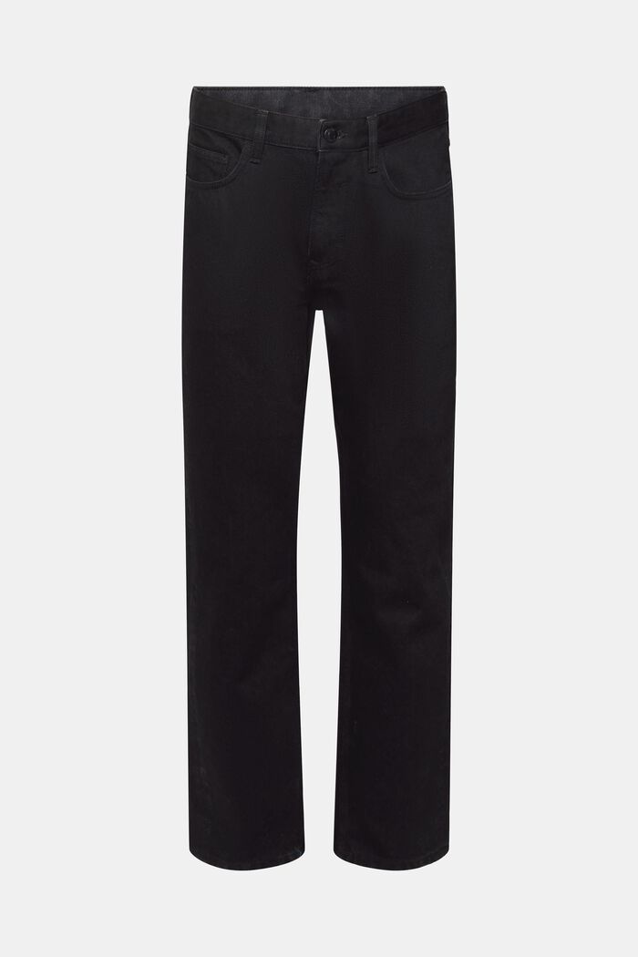 Jeans med lige ben, i bæredygtig bomuld, BLACK DARK WASHED, detail image number 2