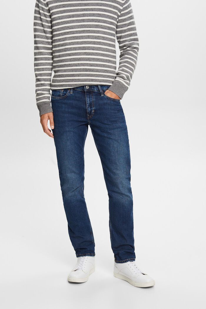 Genanvendt: Slim jeans, BLUE DARK WASHED, detail image number 0