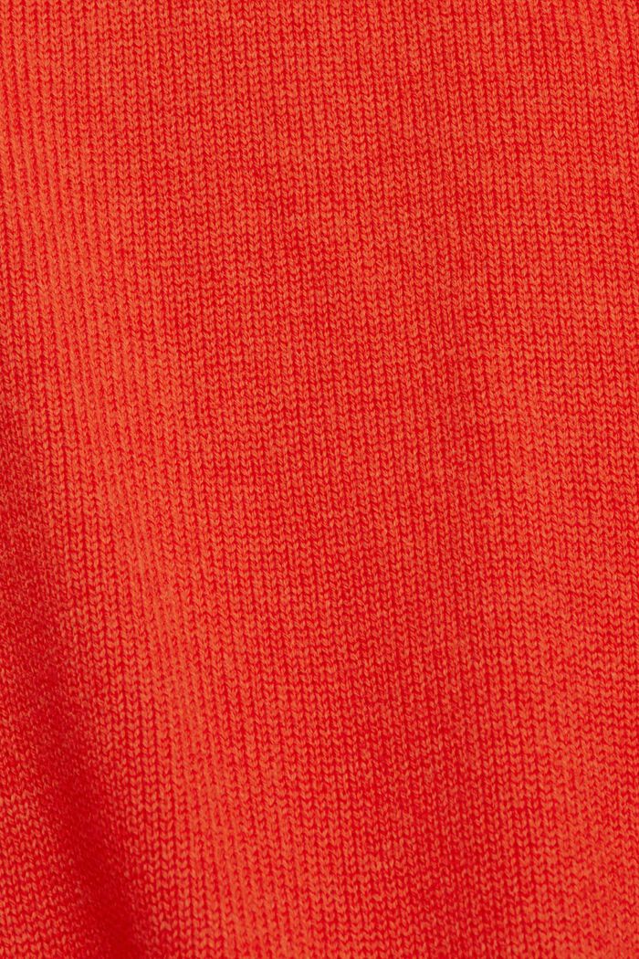 Pullover i strik af bæredygtig bomuld, RED, detail image number 1