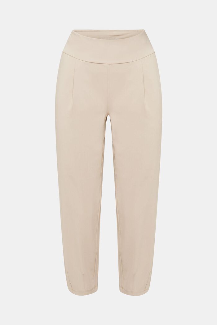 Cropped joggers i jersey med E-DRY, BEIGE, detail image number 2
