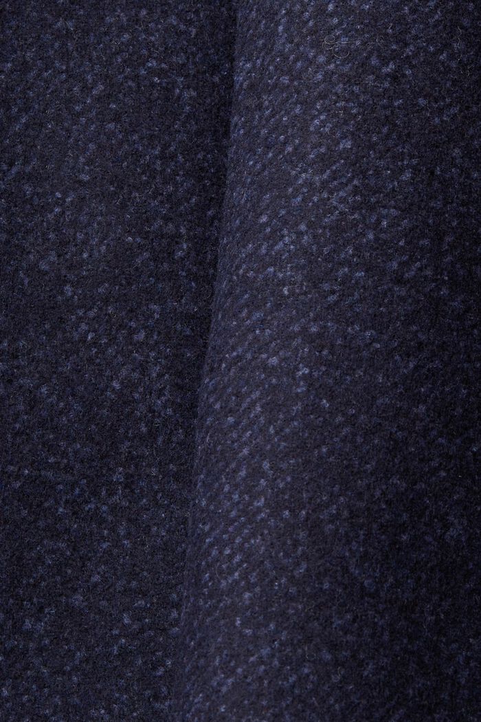 Polstret frakke i uldmiks med aftagelig inderside, DARK BLUE, detail image number 5