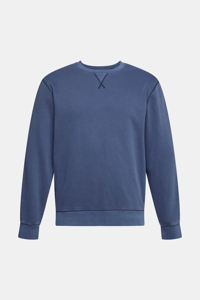 Ensfarvet sweatshirt i regular fit, NAVY, detail image number 2