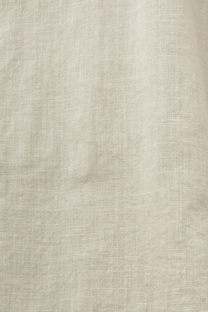 Kortærmet bluse i bæredygtig bomuld, DUSTY GREEN, detail image number 4