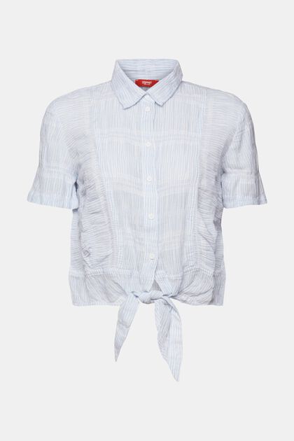 Cropped skjorte med bindeknude