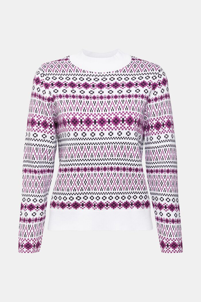 Jacquard-pullover, 100% bomuld