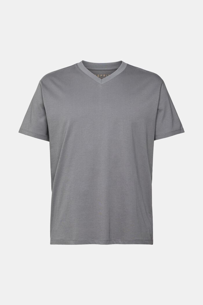Jersey-T-shirt, 100% bomuld, DARK GREY, detail image number 2