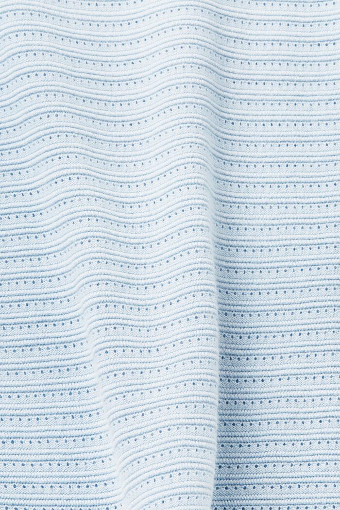 Stribet pullover i blandet strik, PASTEL BLUE, detail image number 5