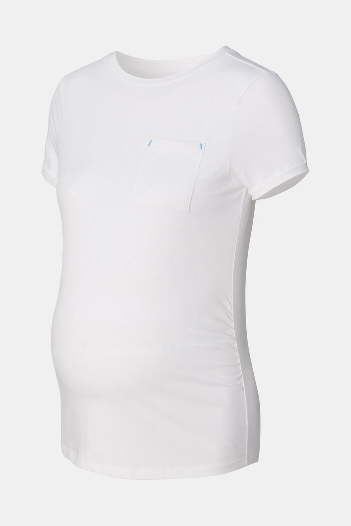 MATERNITY T-shirt med korte ærmer, BRIGHT WHITE, detail image number 5