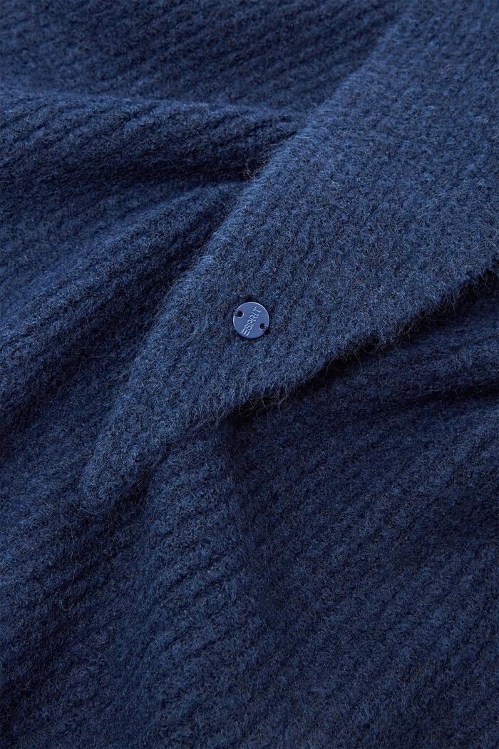Trekantet tørklæde i ribstrik, NAVY, detail image number 1