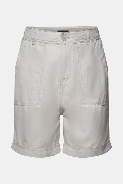 Bermuda-shorts, bomuld/hør-blanding