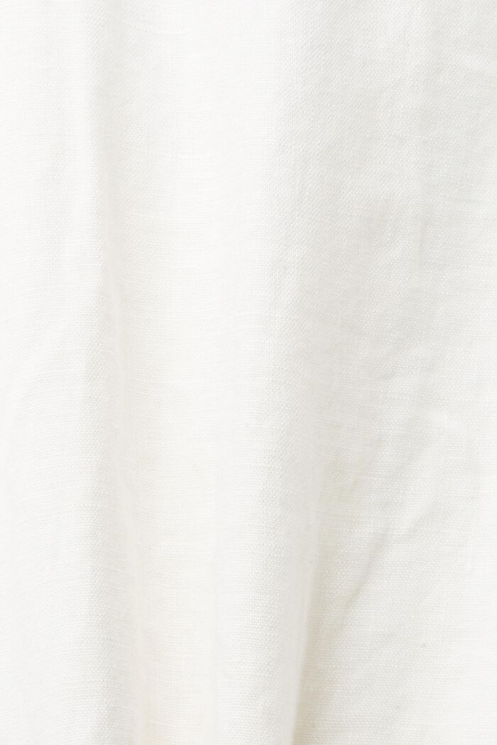 Skjortekjole med bælte, af 100% hør, WHITE, detail image number 4