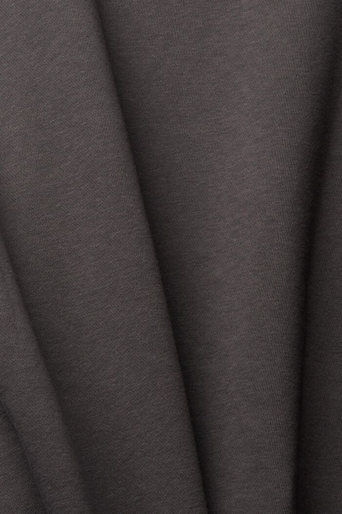 Ensfarvet sweatshirt i regular fit, BLACK, detail image number 5
