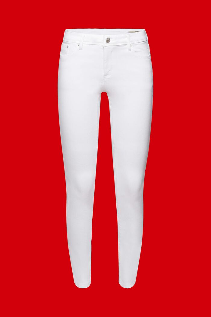 Skinny jeans i bomuld, WHITE, detail image number 6