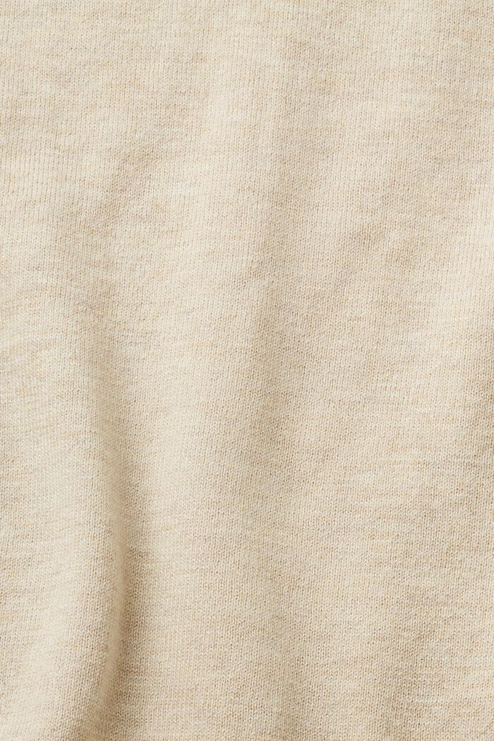 Striksweater med korte ærmer, SAND, detail image number 4