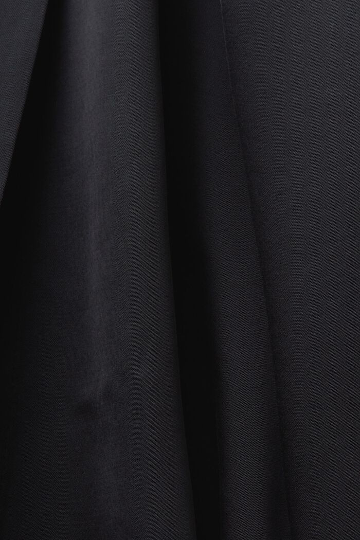 Satin kjole med bælte, BLACK, detail image number 4