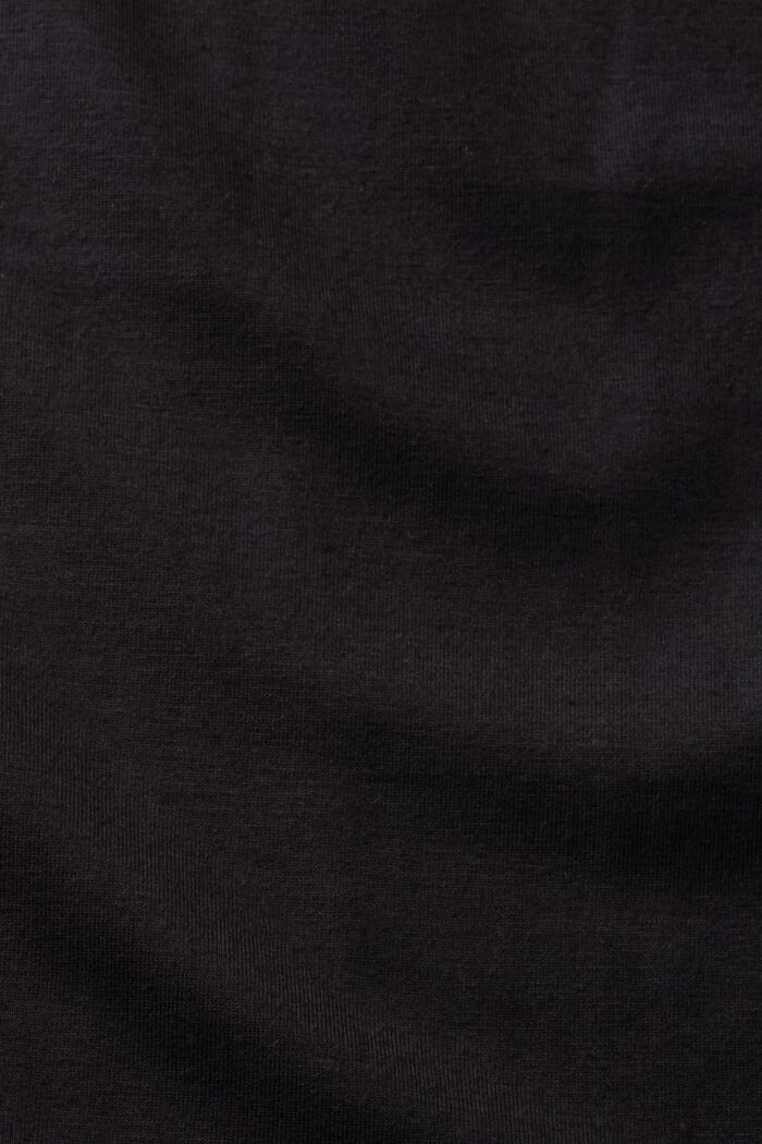 Bluse med slids i halsen, LENZING™ ECOVERO™, BLACK, detail image number 5