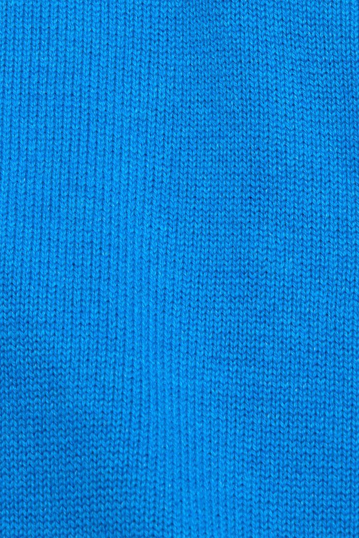 Pullover i strik af bæredygtig bomuld, BRIGHT BLUE, detail image number 1