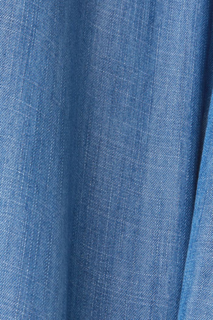 Skjortekjole i denim med aftageligt bindebælte, BLUE MEDIUM WASHED, detail image number 4