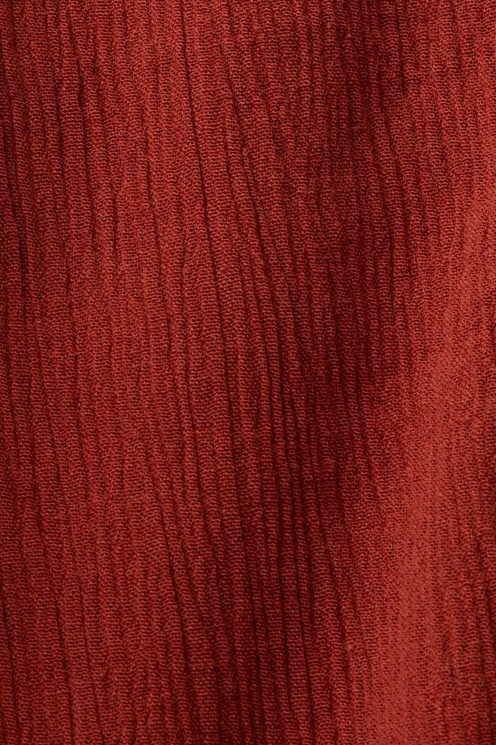 Oversized krøllet skjortebluse, TERRACOTTA, detail image number 6