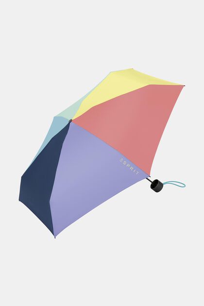 Paraply i lommestørrelse med multifarvet design