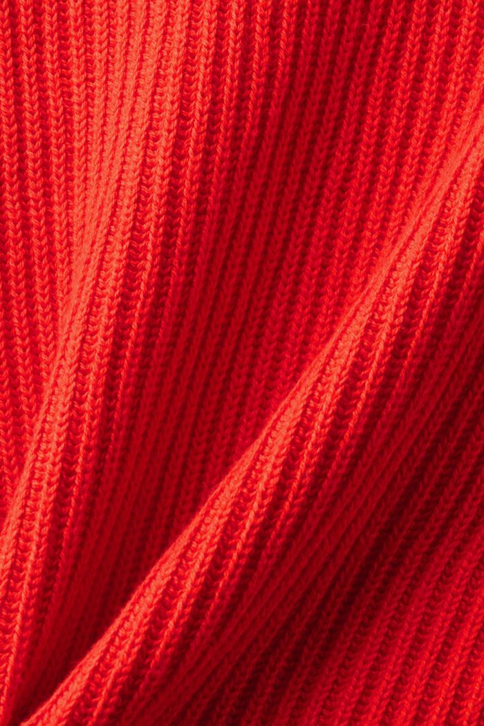 Cardigan i ribstrik med lynlås, RED, detail image number 5