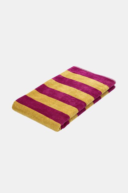 Strandhåndklæde med et dobbeltsidet stribet design