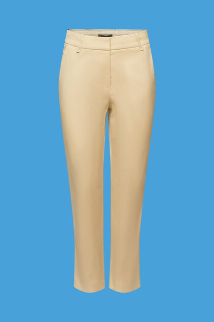 Slim fit-bukser med høj talje, SAND, overview