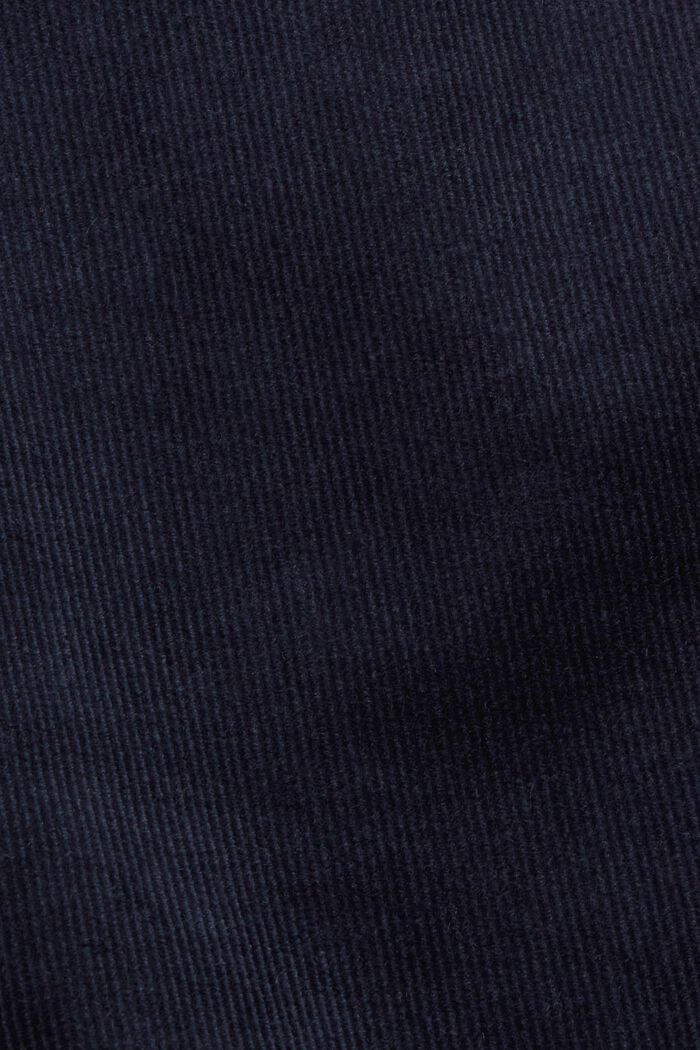 Slim fløjlsbukser med mellemhøj talje, NAVY, detail image number 5