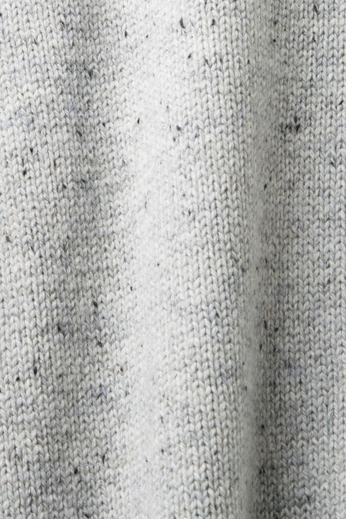 Sweater i uldmiks med høj hals, LIGHT GREY, detail image number 5