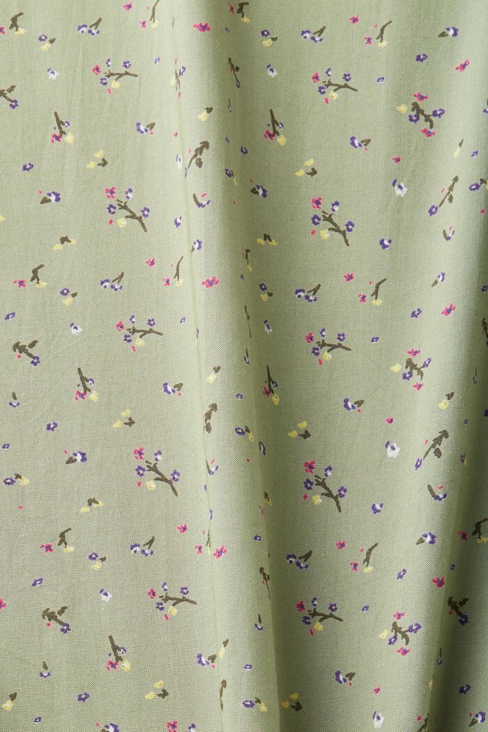 Bluse med mønster, LENZING™ ECOVERO™, LIGHT KHAKI, detail image number 4