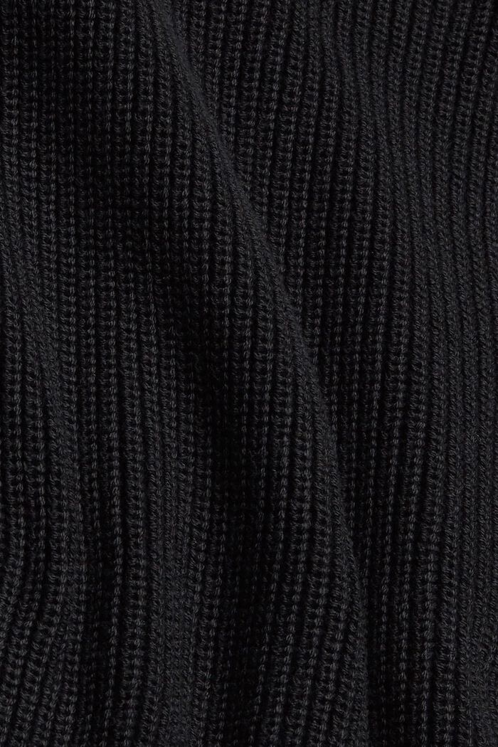 Lang pullover i bomuldsblanding, BLACK, detail image number 4
