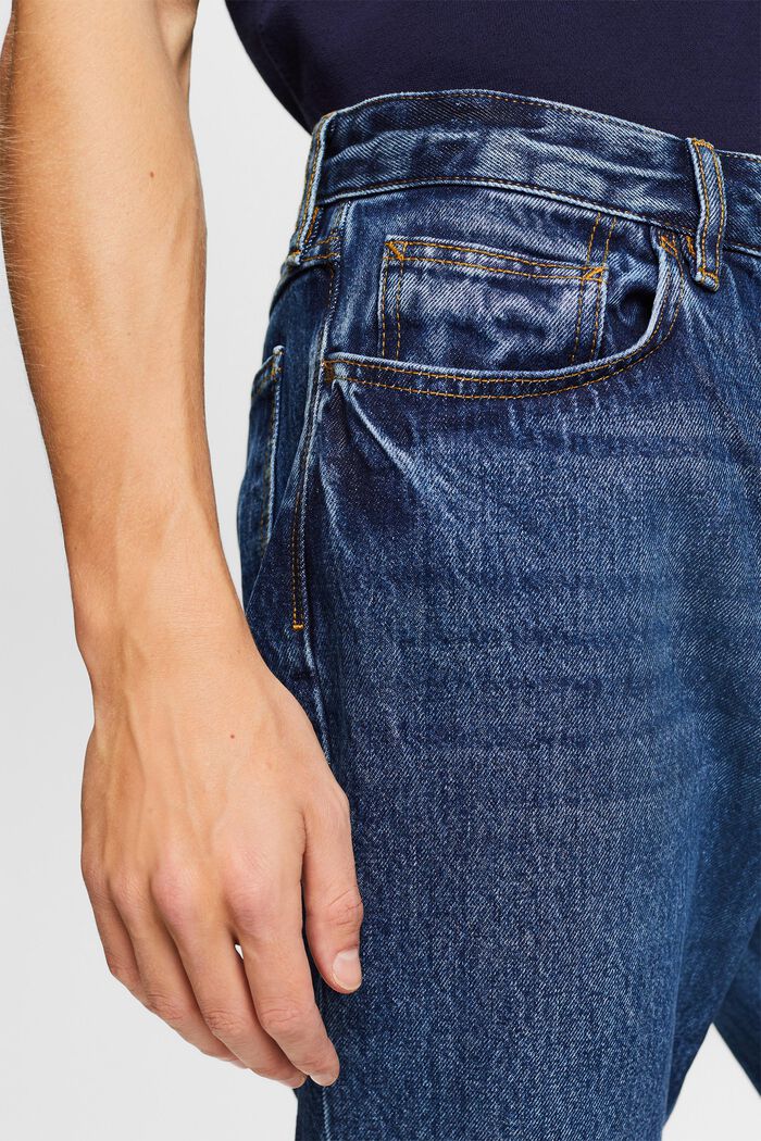 Lige jeans med mellemhøj talje, BLUE DARK WASHED, detail image number 4