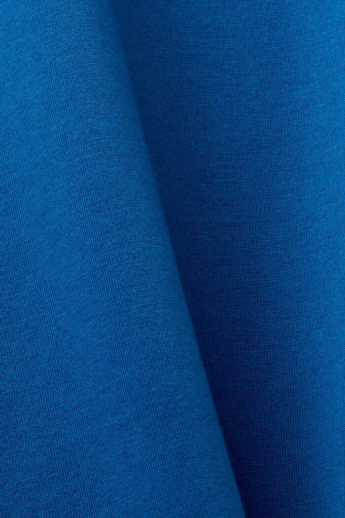 Jersey-T-shirt med rund hals, 100 % bomuld, DARK BLUE, detail image number 4