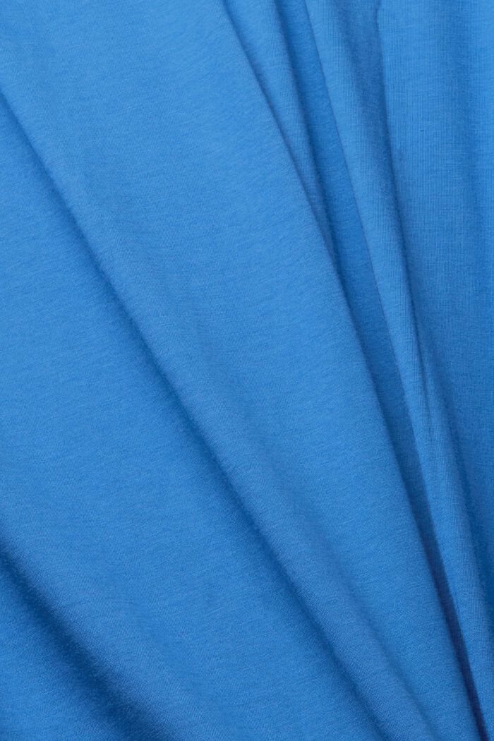 T-shirt i bæredygtig bomuld med V-hals, BLUE, detail image number 5