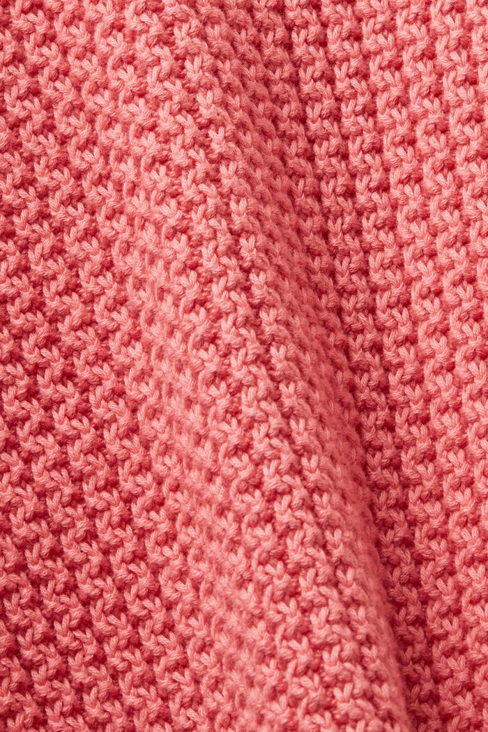 Sweater i struktureret strik med rund hals, PINK, detail image number 4