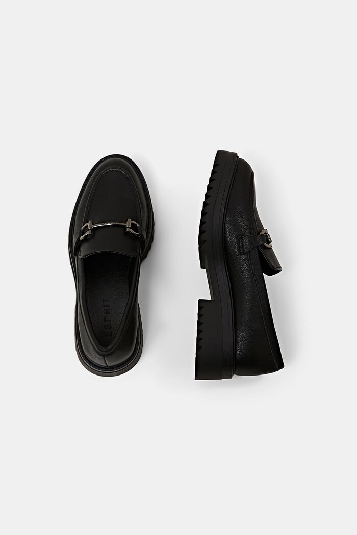 Platform loafers i vegansk læder, BLACK, detail image number 5