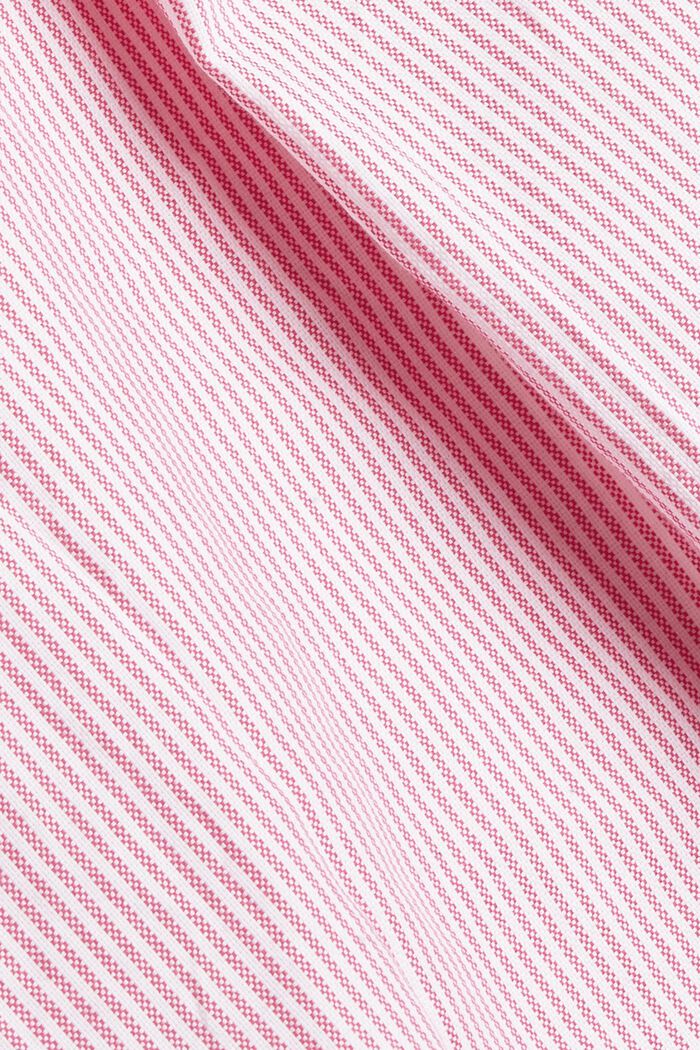 Stribet skjortebluse af økologisk bomuld, PINK FUCHSIA, detail image number 4