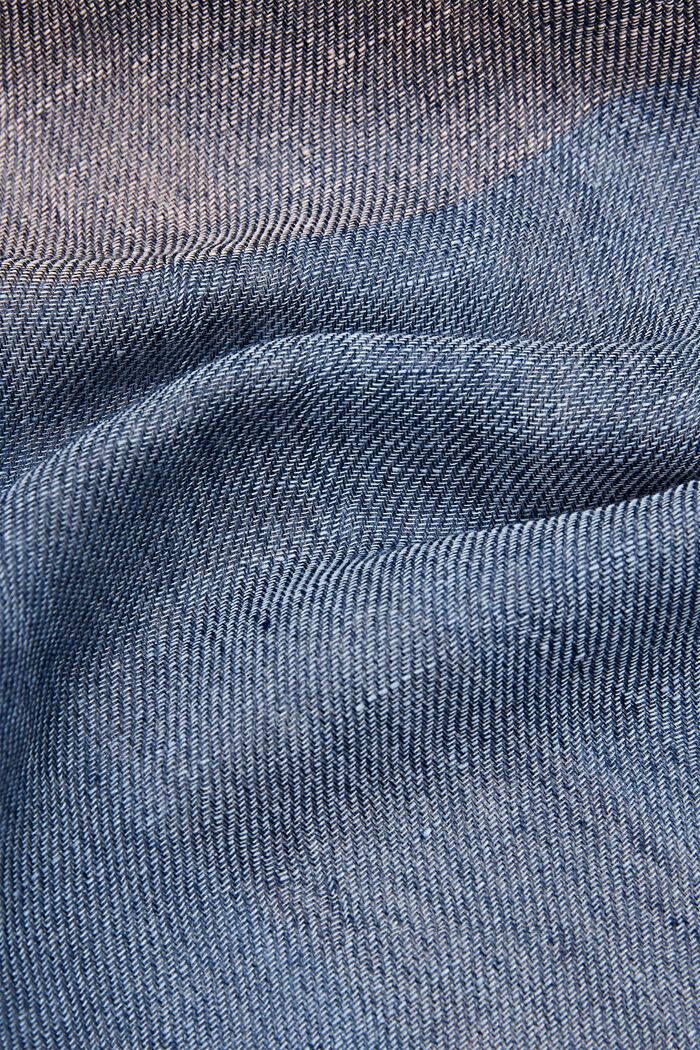 Af hørblanding: ternet tørklæde, NAVY, detail image number 2
