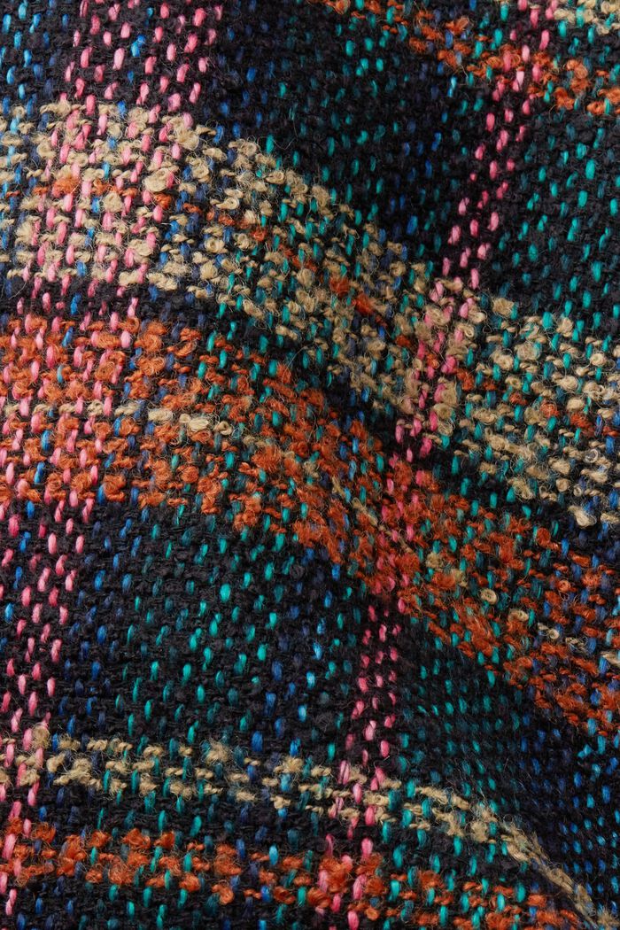 Skotskternet tweedjakke med uld, BLACK, detail image number 5