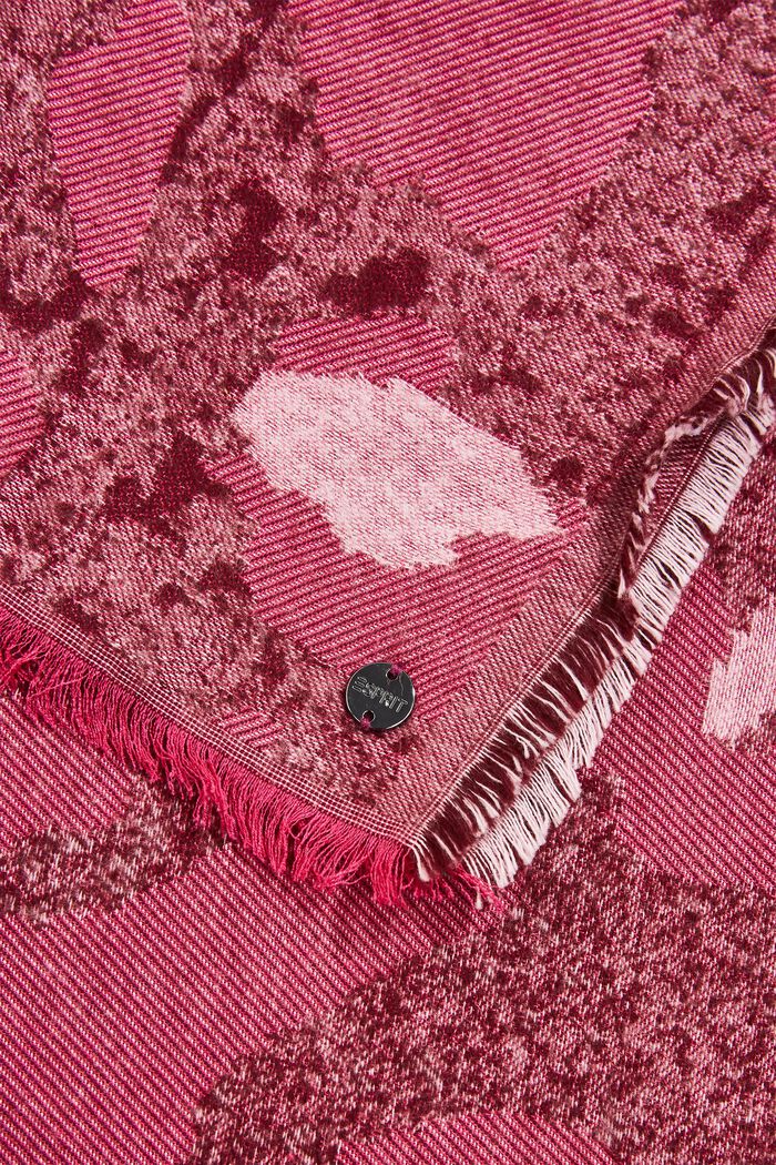 Mønstret tørklæde, LENZING™ ECOVERO™, PINK FUCHSIA, detail image number 1