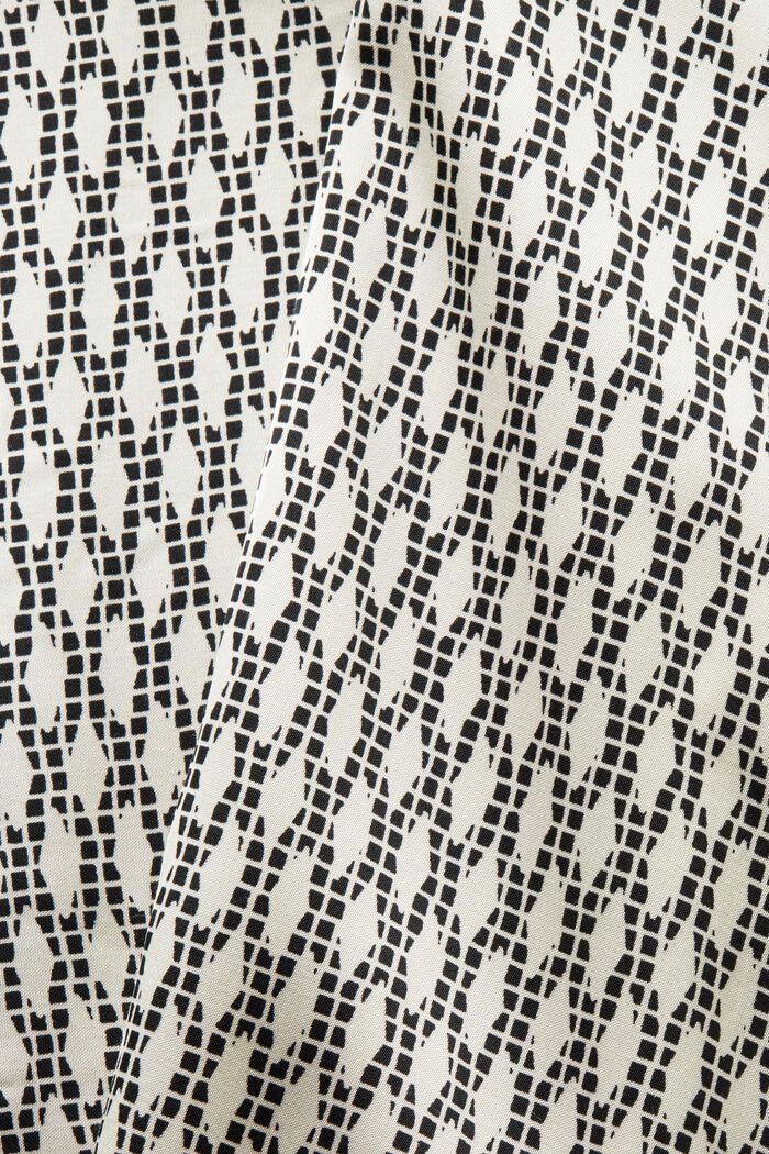 Skjortebluse i satin med print, BLACK, detail image number 5