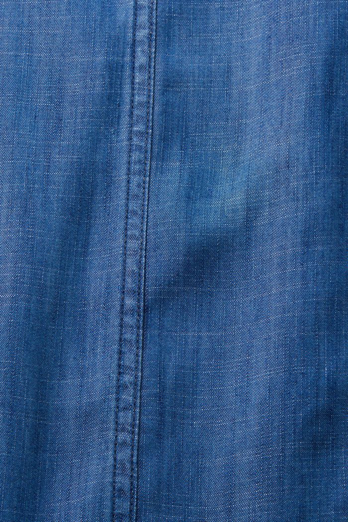 Bukser med høj talje og vide ben, BLUE MEDIUM WASHED, detail image number 6