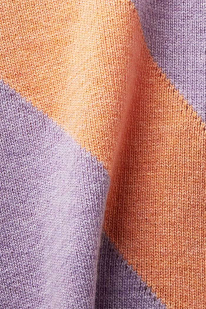 Jacquard-sweater med striber, LAVENDER, detail image number 5