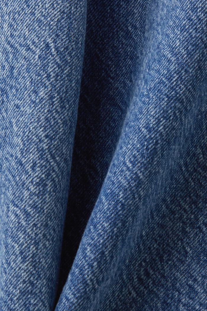 Retro-jeans med høj talje og vide ben, BLUE LIGHT WASHED, detail image number 5