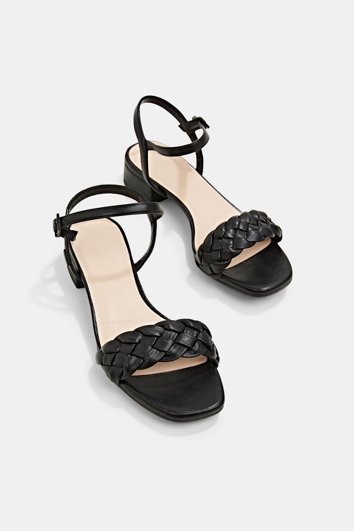 Sandaler med flettede remme, BLACK, detail image number 6
