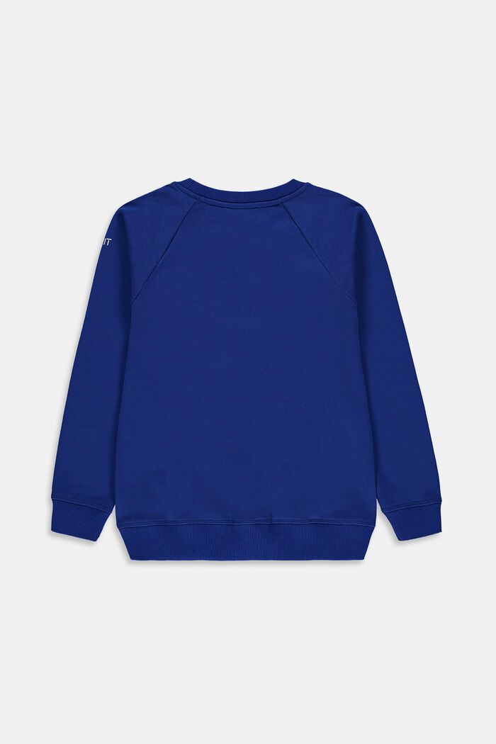 Sweatshirt med logo, 100% bomuld, BRIGHT BLUE, detail image number 1