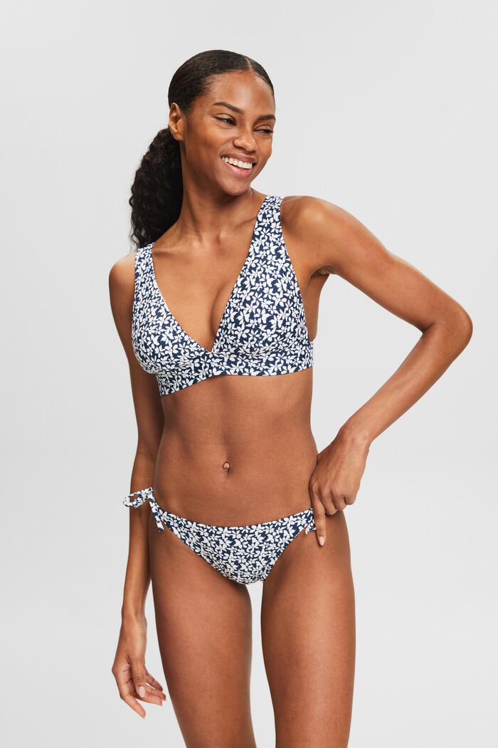 Polstret bikinitop med print, NAVY, detail image number 0