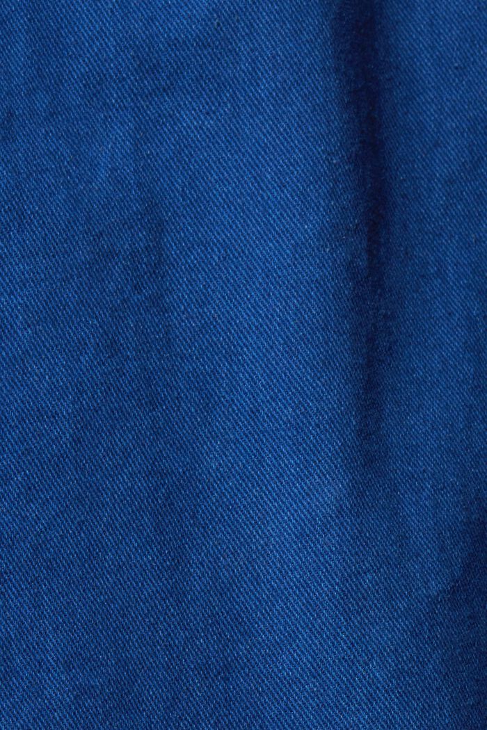 Skjorte i tæt twill, DARK BLUE, detail image number 5