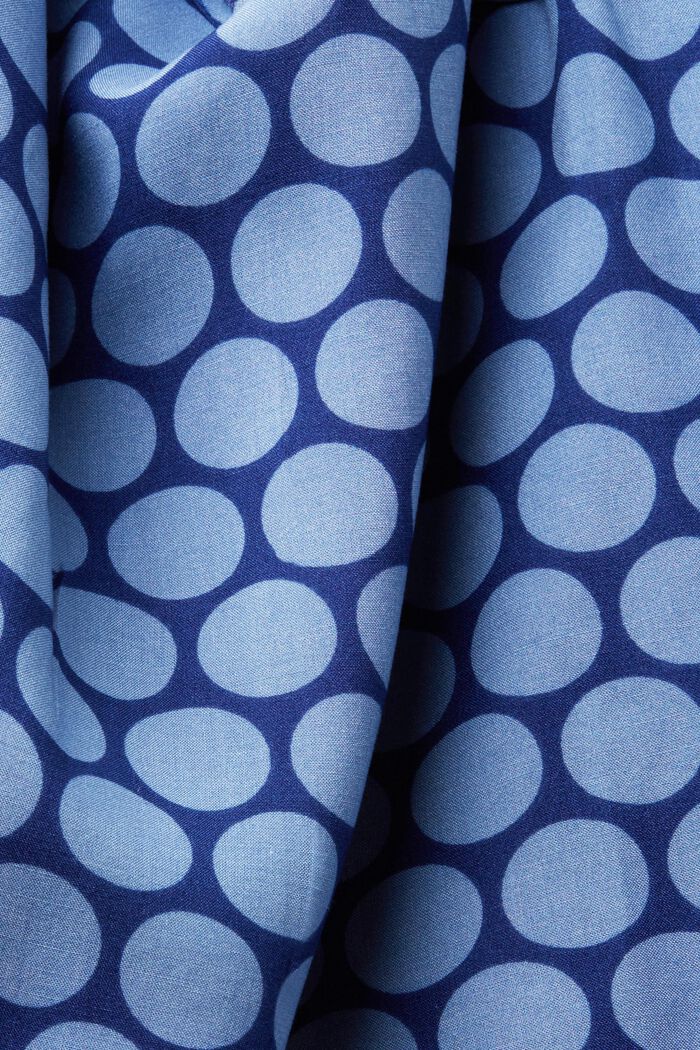 Kort pyjamas med polkaprikket print, DARK BLUE, detail image number 4